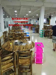 佛山碳燒家具廠火燒木碳化木餐廳桌椅八仙臺仿古碳燒醉鵝桌椅酒店飯店桌椅